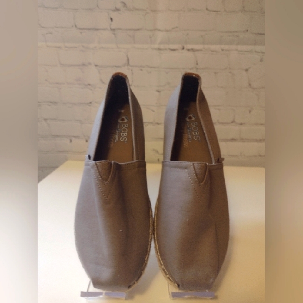 Skechers Women's Bobs Slip on Shoes (Taupe) - Size 9
